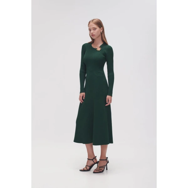 Aje Crescent Knit Midi Dress, view 3