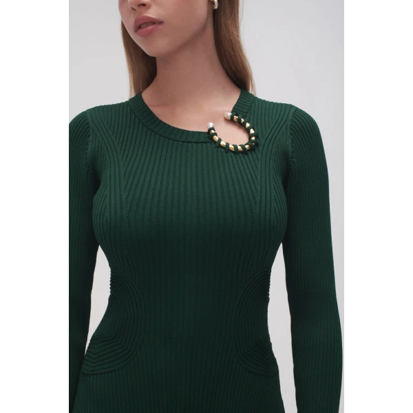 Aje Crescent Knit Midi Dress, view 4