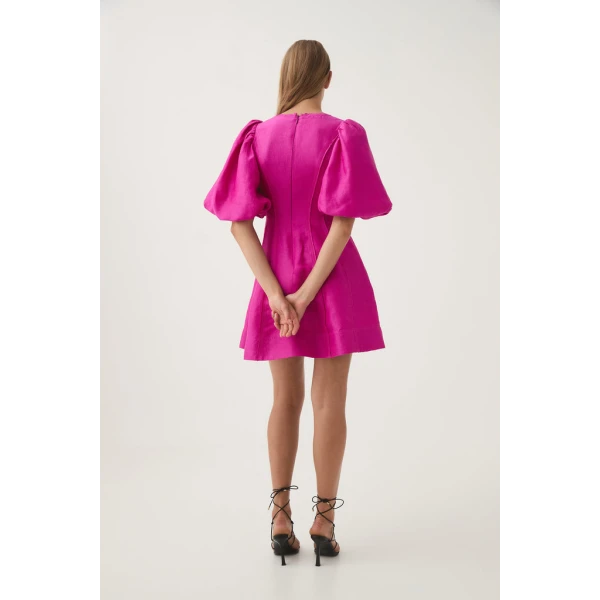 Dusk Puff Sleeve Mini Dress - Image 6