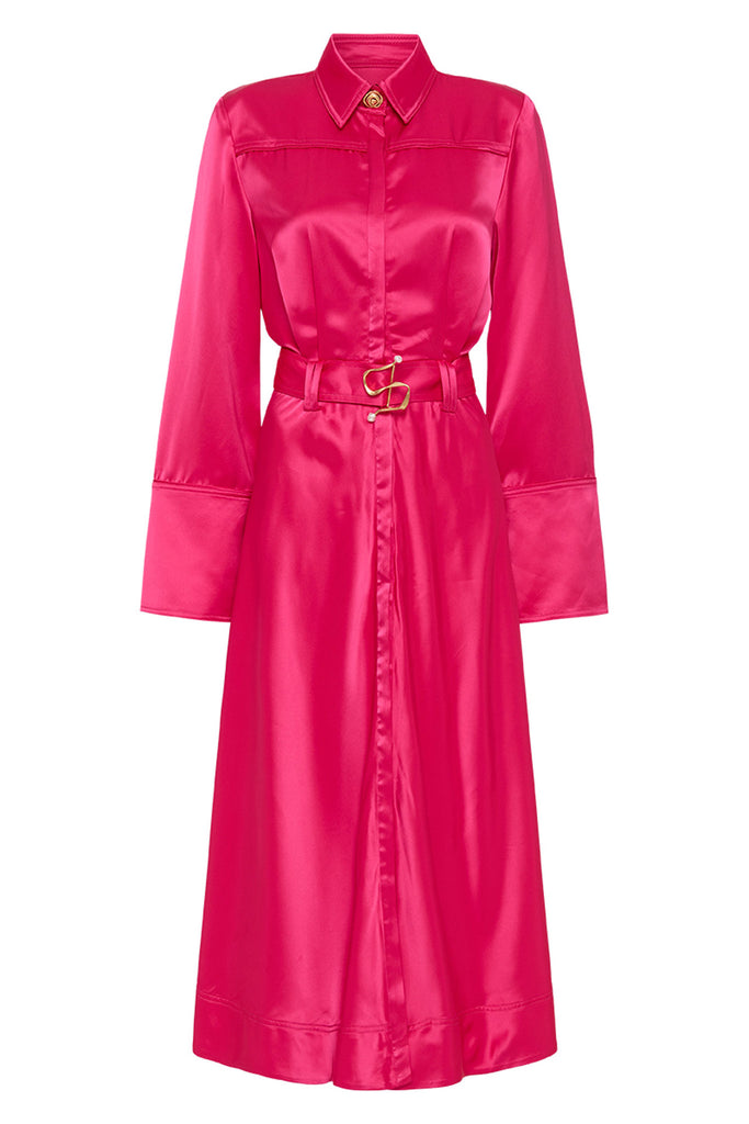 Aje Echo Belted Midi Shirt Dress