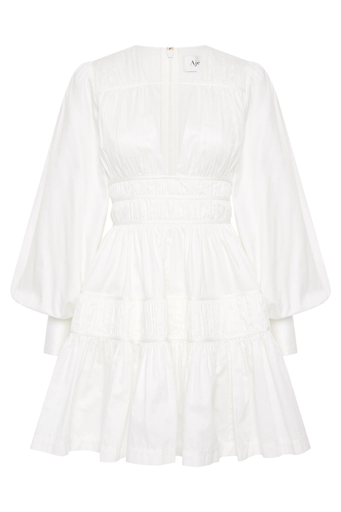 Aje Fallingwater Ruched Mini Dress