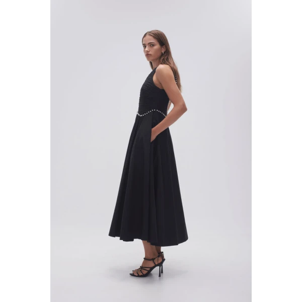 Florence Pearl Trim Midi Dress - Image 6
