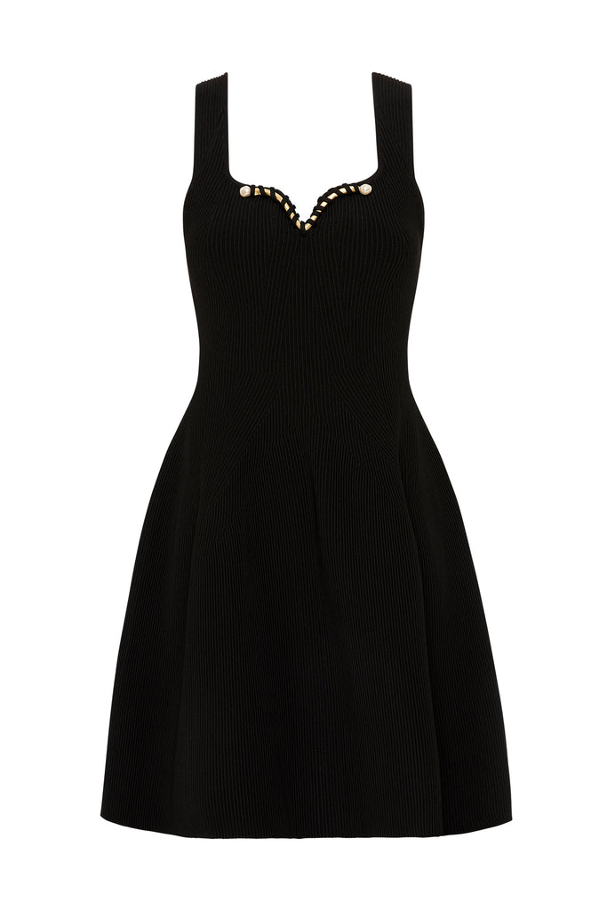 Aje Goldfoil Metal Bar Mini Dress