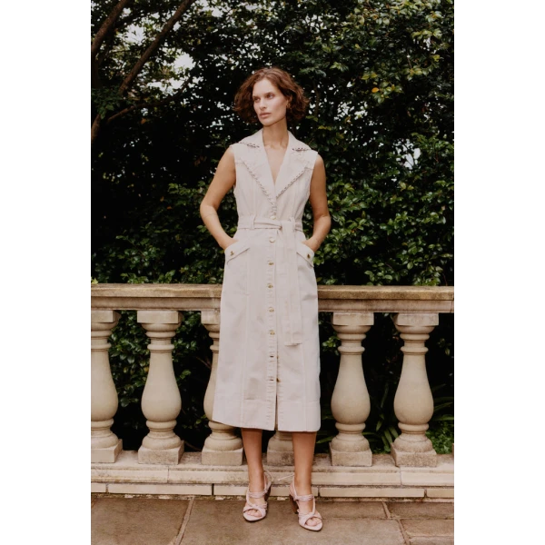 Lorah Denim Midi Dress - Image 6