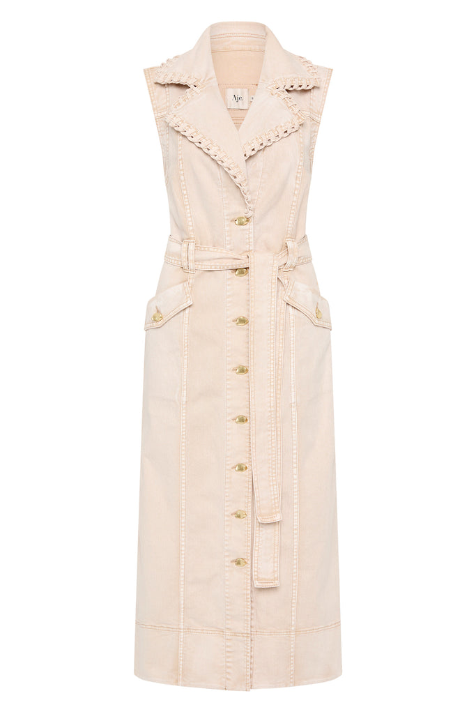 Aje Lorah Denim Midi Dress