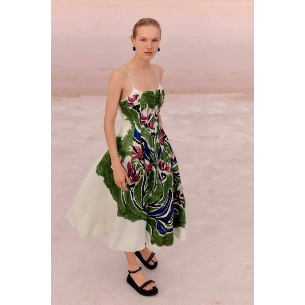 Paradiso Cinched Midi Dress - Image 6