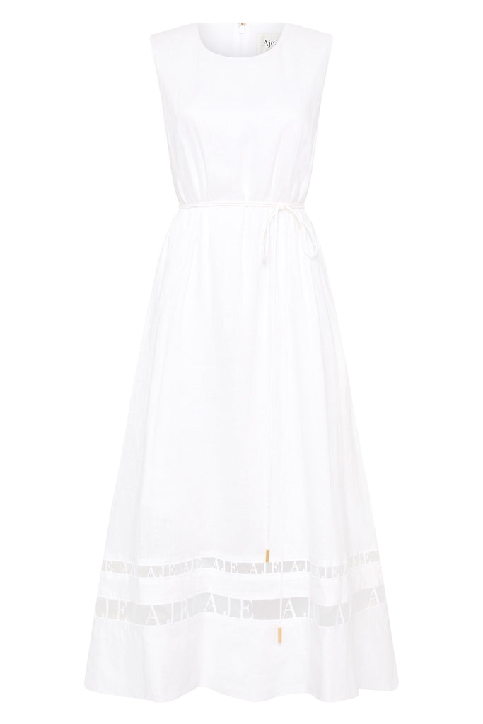 Aje Reframe Logo Trim Midi Dress