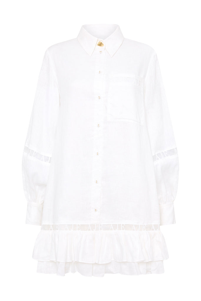 Aje Reframe Logo Trim Mini Dress