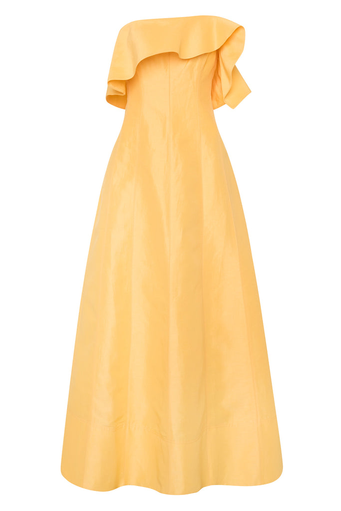 Aje Shallows Strapless Gown