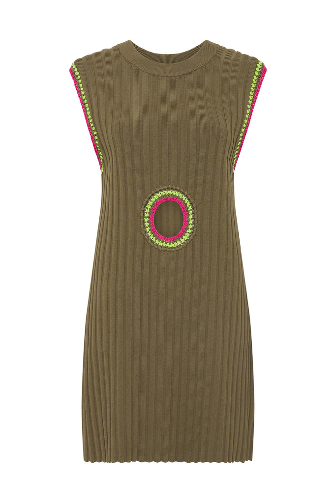 Aje Tazia Crochet Edge Mini Dress