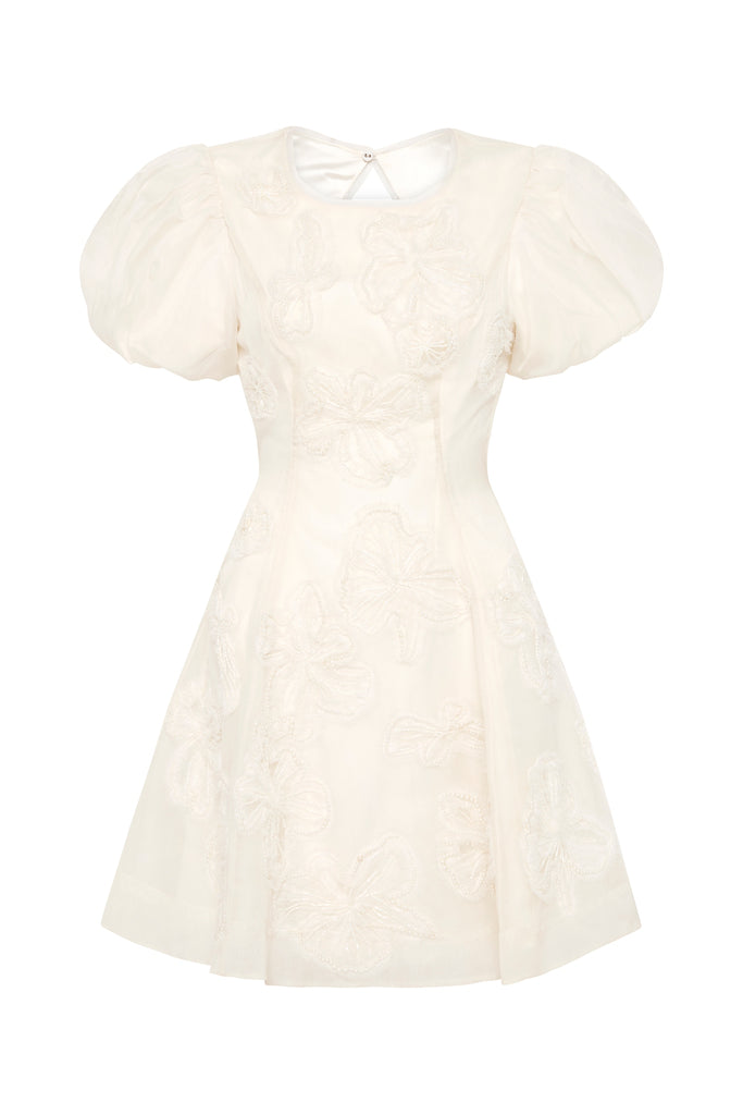 Aje Vera Beaded Flower Mini Dress