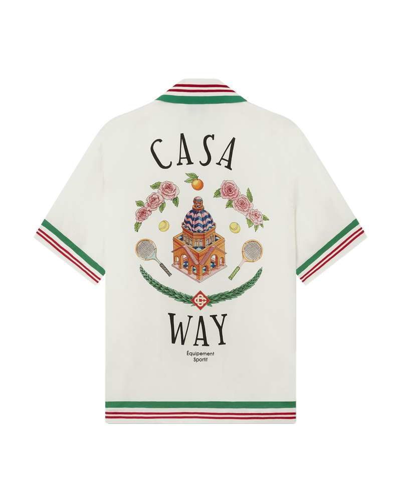 Casablanca Casa Way Knitted Collar Silk Shirt