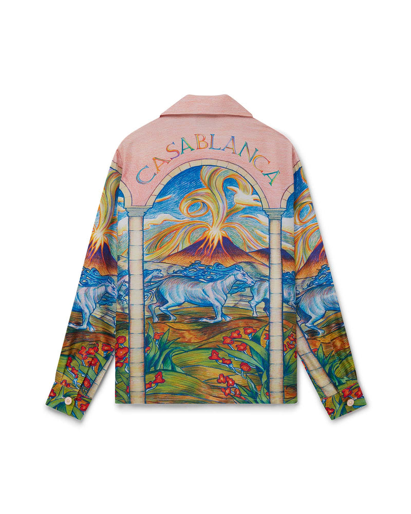 Casablanca Chevaux Sauvages Silk Shirt
