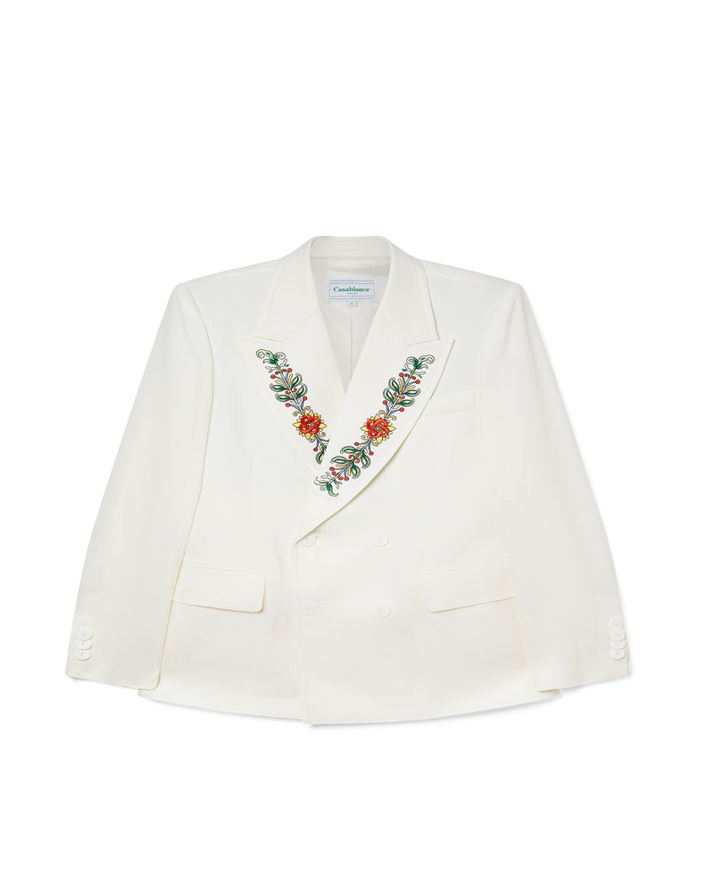 Casablanca Embroidered Lapel Double Breasted Jacket