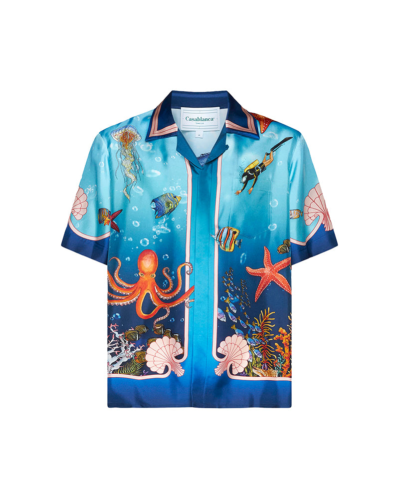 Casablanca Fond Marin Silk Shirt