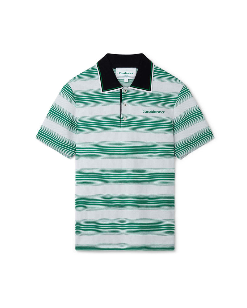 Casablanca Gradient Stripe Polo Shirt