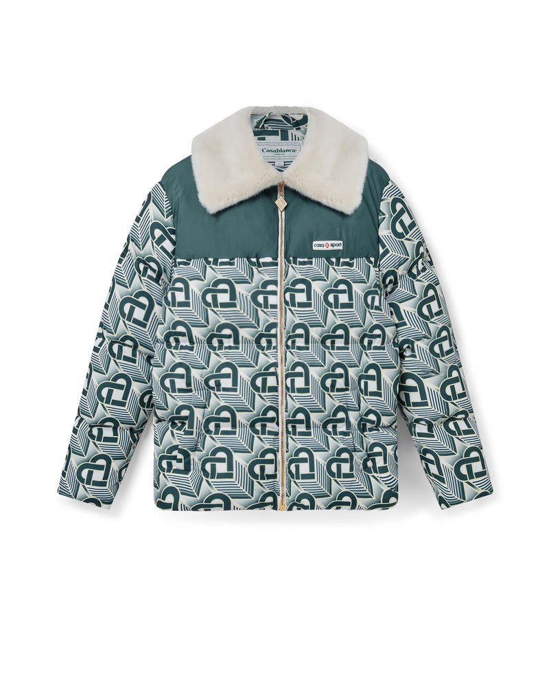 Casablanca Heart Monogram Puffer Jacket