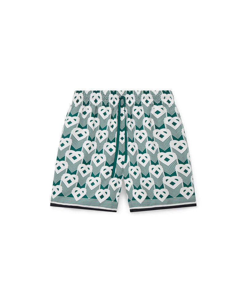 Casablanca Heart Monogram Swim Trunks