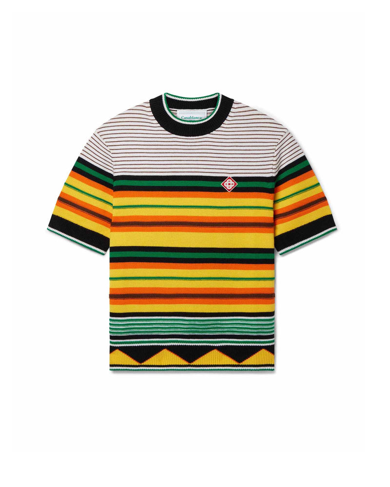 Casablanca Knit Striped T-Shirt