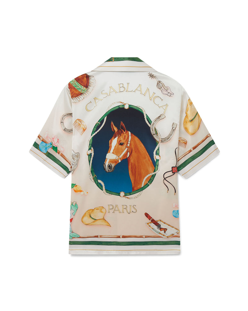 Casablanca L’Ecurie Blanche Silk Shirt