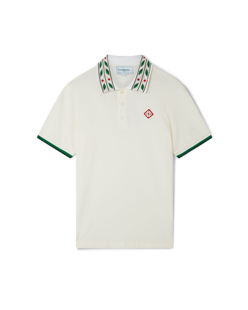Casablanca Laurel Pique Polo Shirt