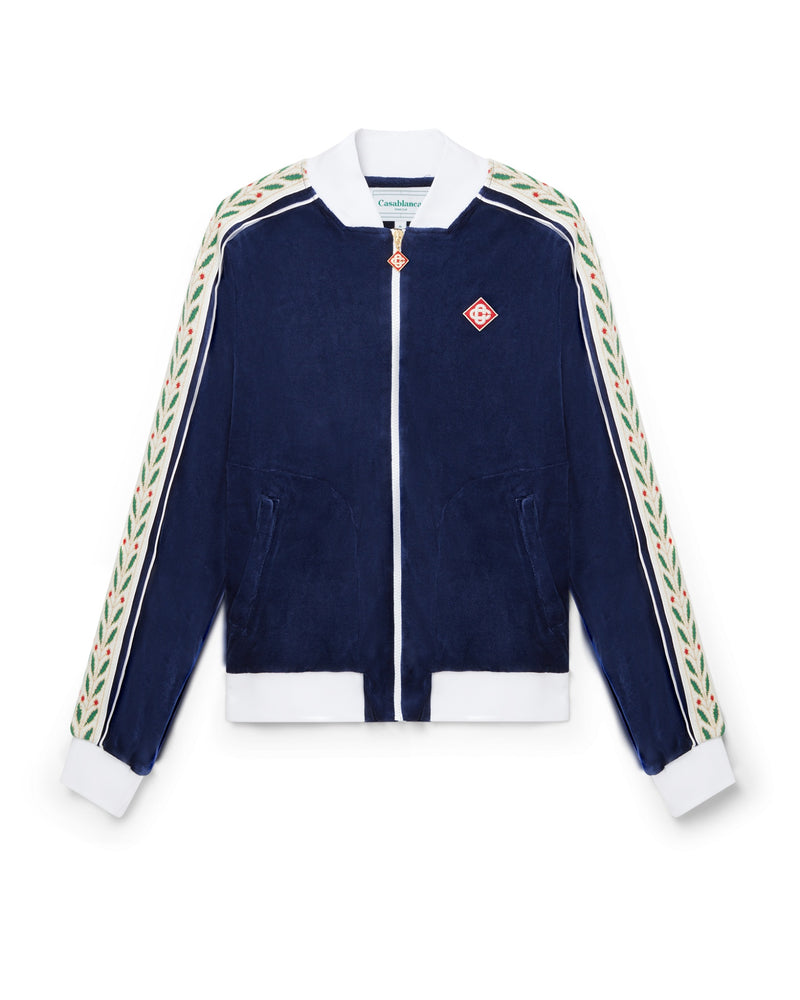 Casablanca Laurel Velour Tracksuit Top
