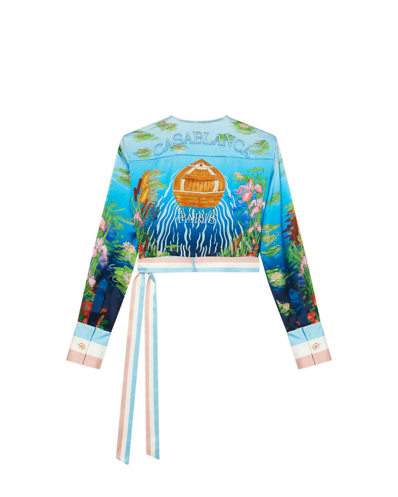 Casablanca Le Lac Tranquille Wrap Blouse