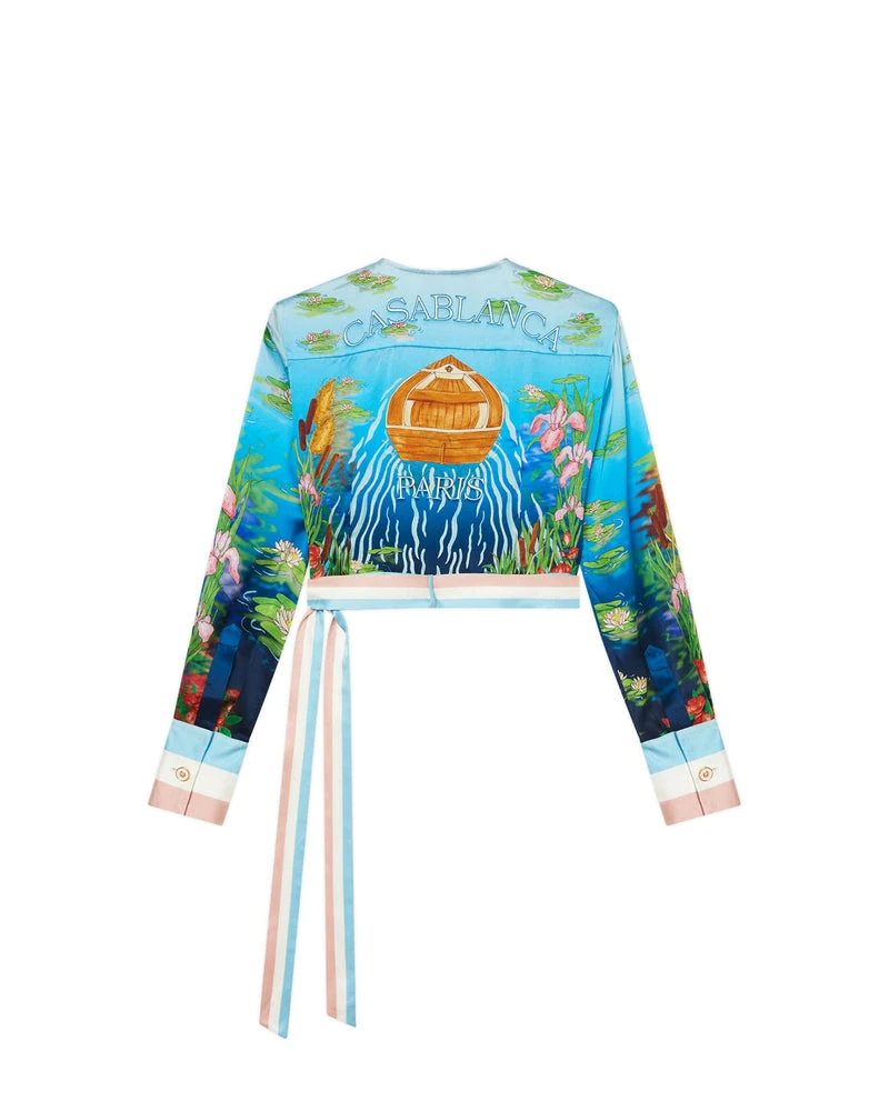 Casablanca Le Lac Tranquille Wrap Blouse Casablanca brand