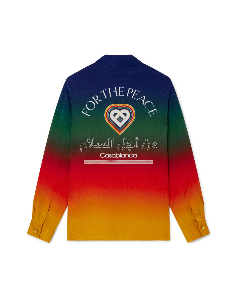 Casablanca Peace Gradient Silk Shirt