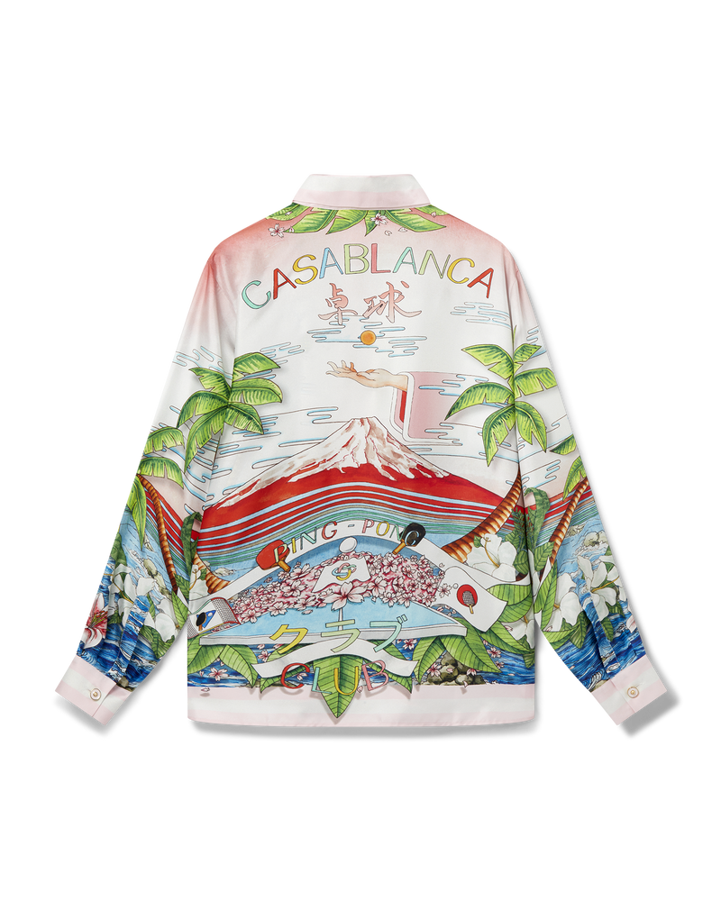 Casablanca Ping Pong Club Sunset Silk Shirt