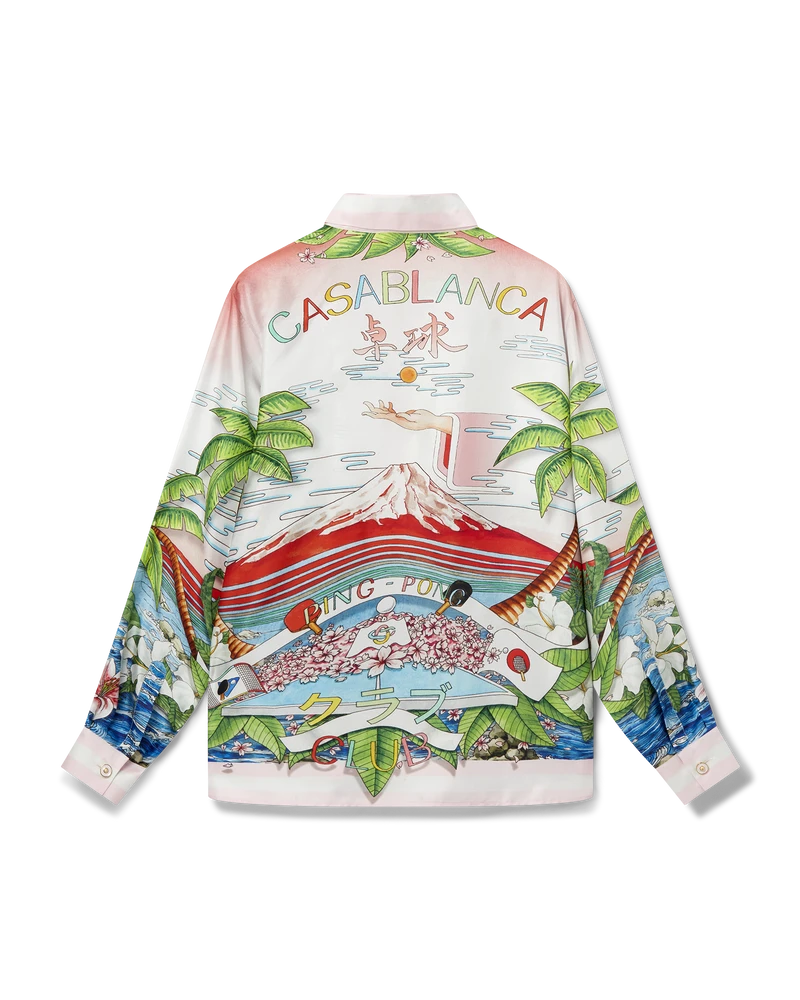 Casablanca Ping Pong Club Sunset Silk Shirt Casablanca Shirt