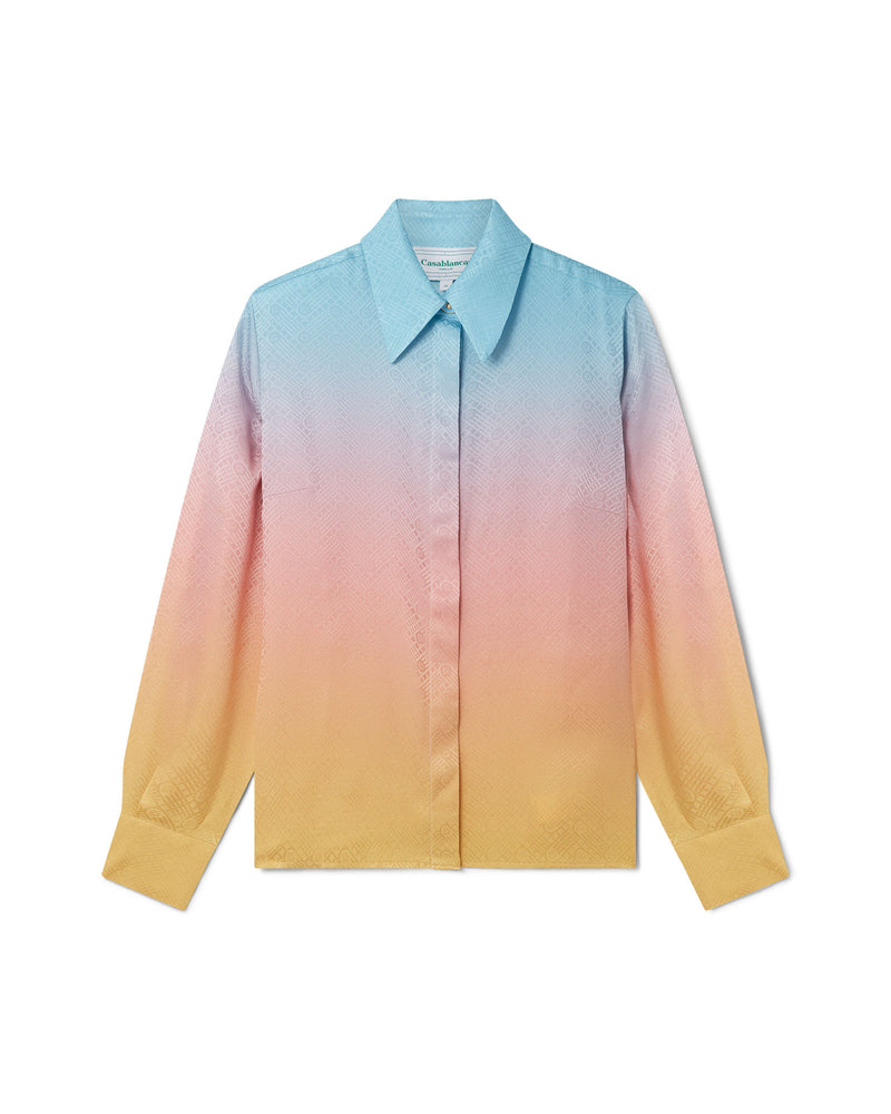 Casablanca Ping Pong Gradient Silk Shirt