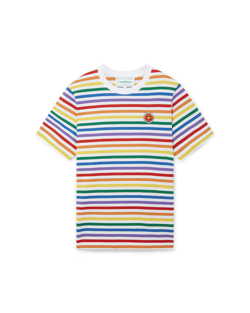 Casablanca Rainbow Stripe T-Shirt