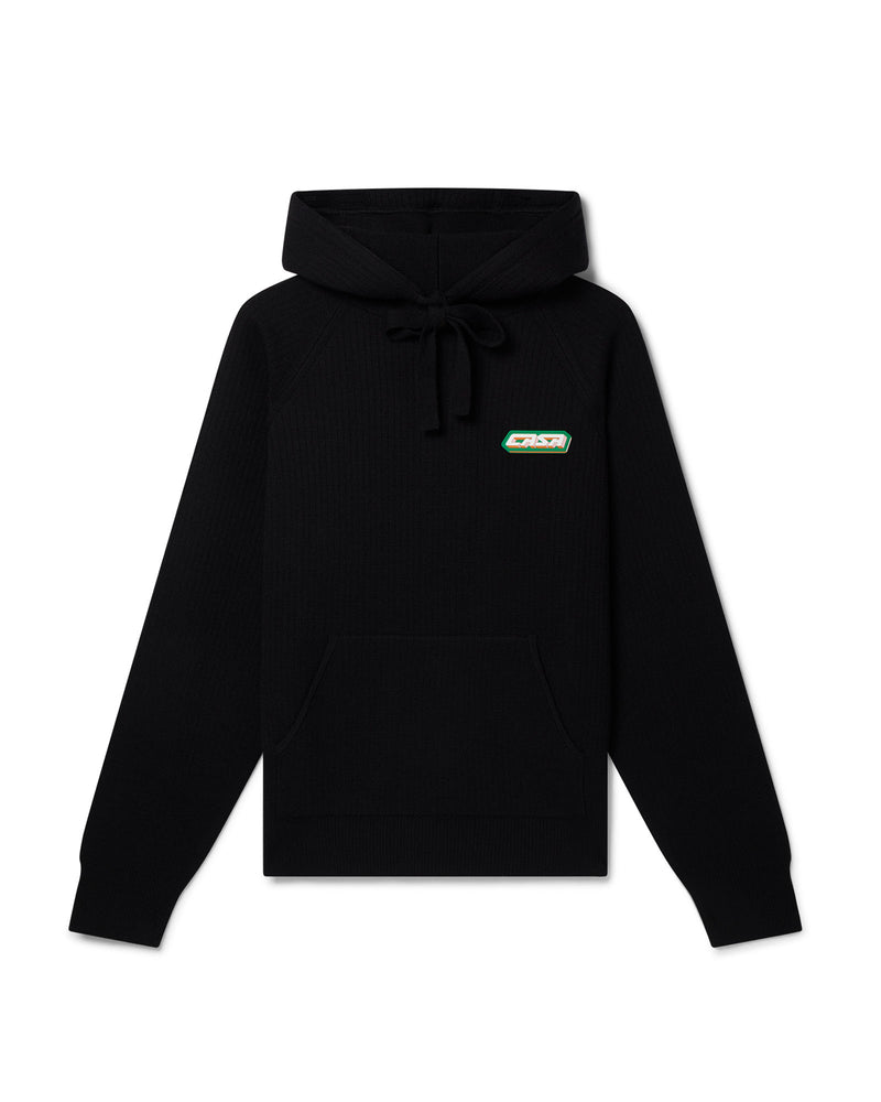 Casablanca Rib Effect Hooded Sweatshirt