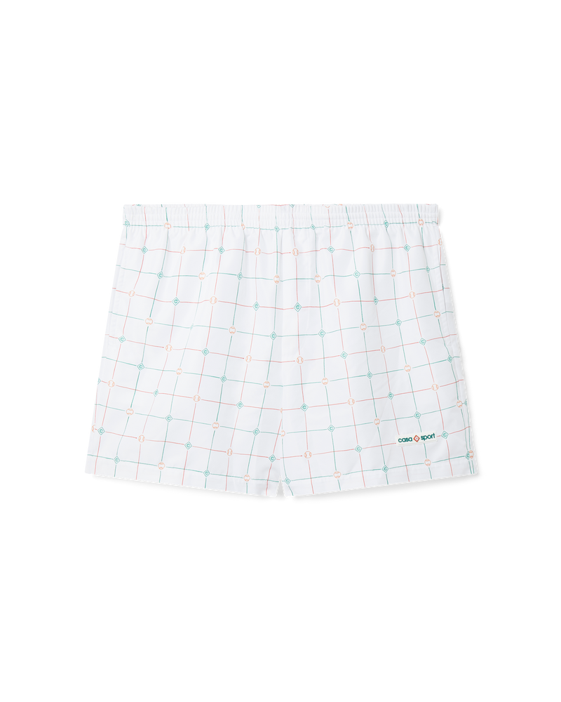 Casablanca Tennis Check Swim Trunks