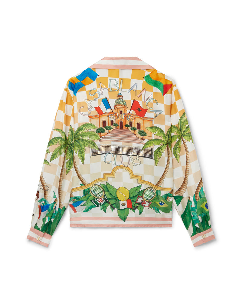 Casablanca Tennis Club Icon Silk Shirt