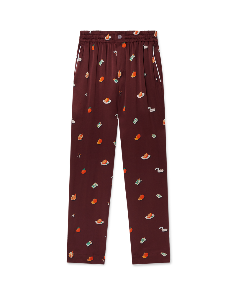 Casablanca Vices Silk Satin Pyjama Trousers