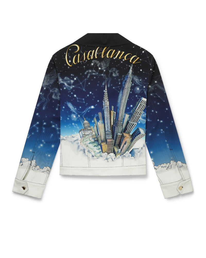 Casablanca Vol De Nuit Printed Denim Jacket