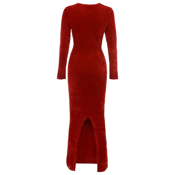 Aria Scarlet Chenille Sweetheart Dress - Image 10