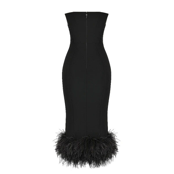 Fionula Black Strapless Corset Dress - Image 10