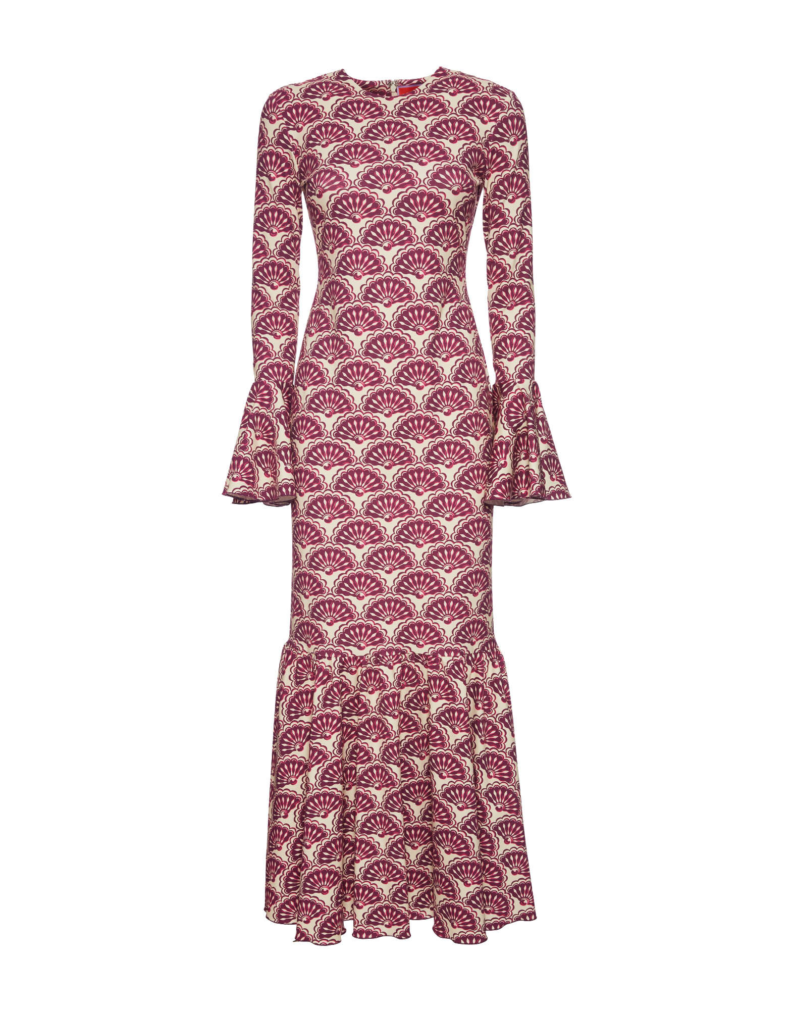 La DoubleJ Alba Dress Fans Purple in Jersey Stretch