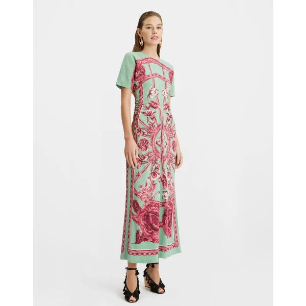 Angelica Dress Zodiac Placée Acquamarine in Envers Satin - Image 2