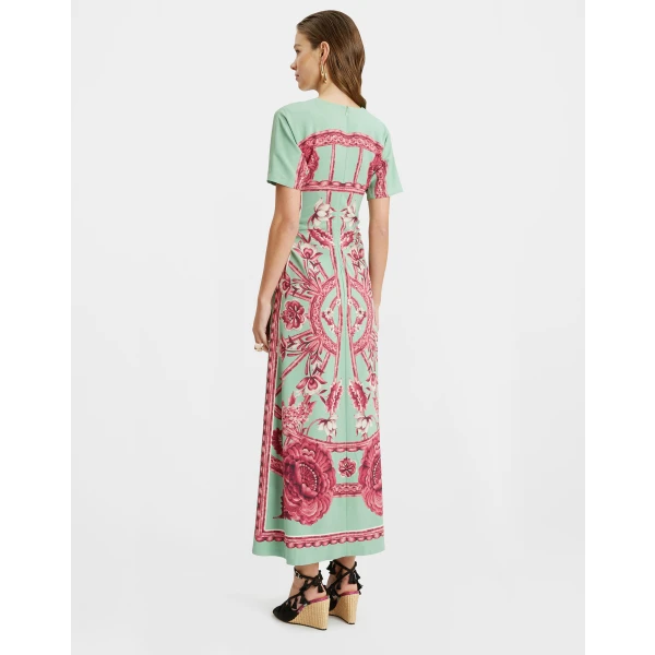 Angelica Dress Zodiac Placée Acquamarine in Envers Satin - Image 3