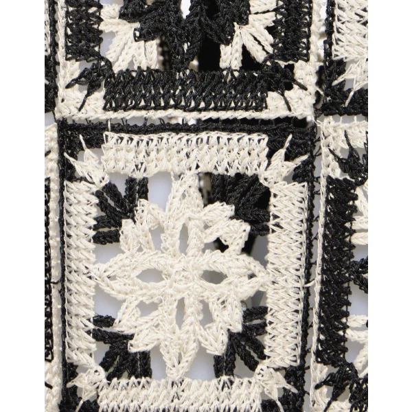 Bellini Dress Mini Tiles Black in Macramé - Image 6