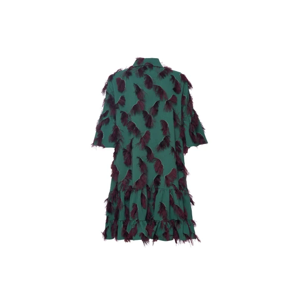 Choux Dress Hotspot Emerald in Fil Coupé - Image 5