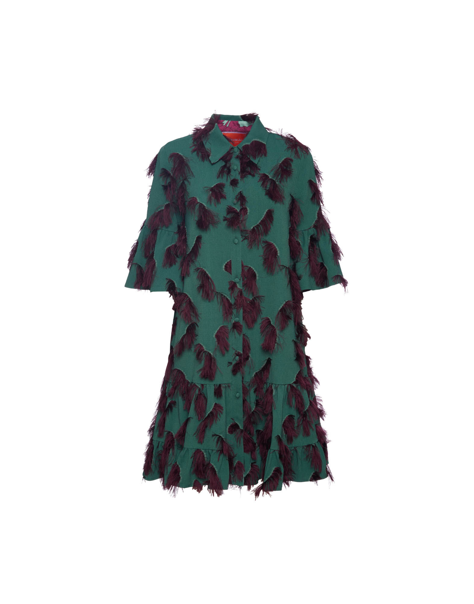La DoubleJ Choux Dress Hotspot Emerald in Fil Coupé