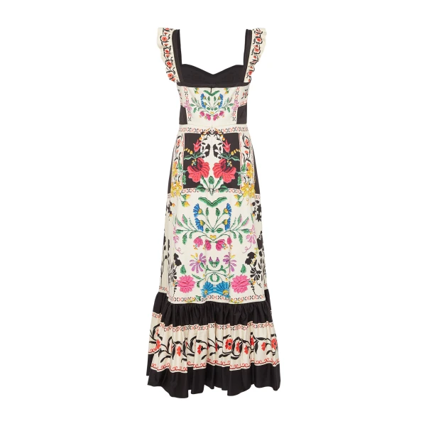 La DoubleJ Gingerbread Dress Plaza Placée Ivory in Flat Cotton Stretch - Dresses - Milanese Maximalist Fashion at Luxury Shoes 