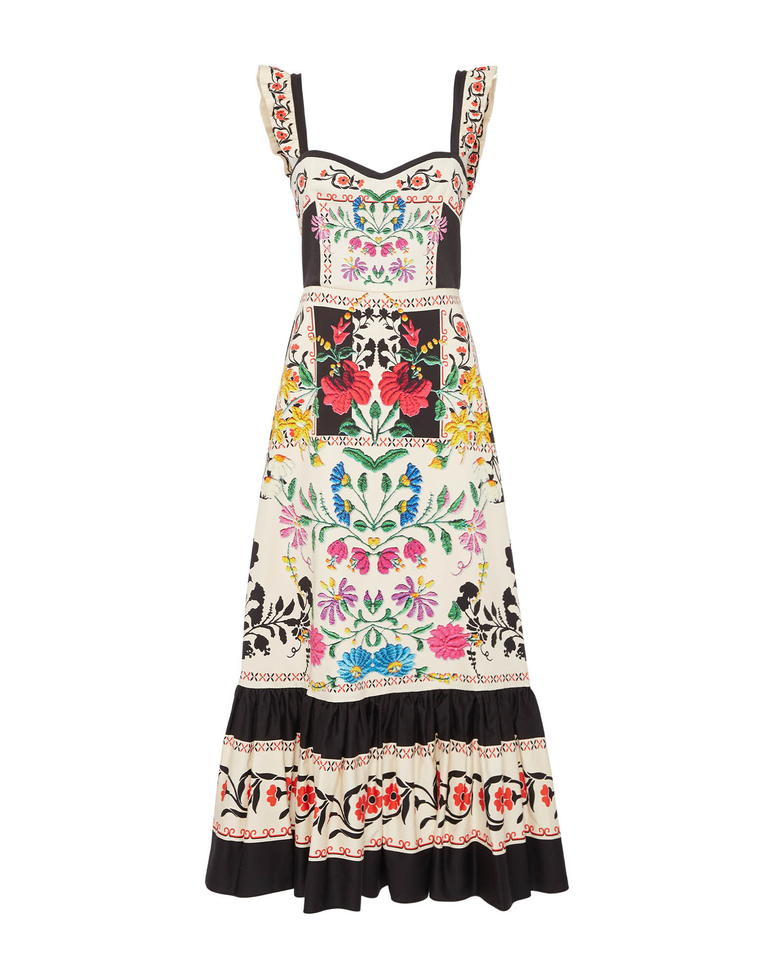 La DoubleJ Gingerbread Dress Plaza Placée Ivory in Flat Cotton Stretch