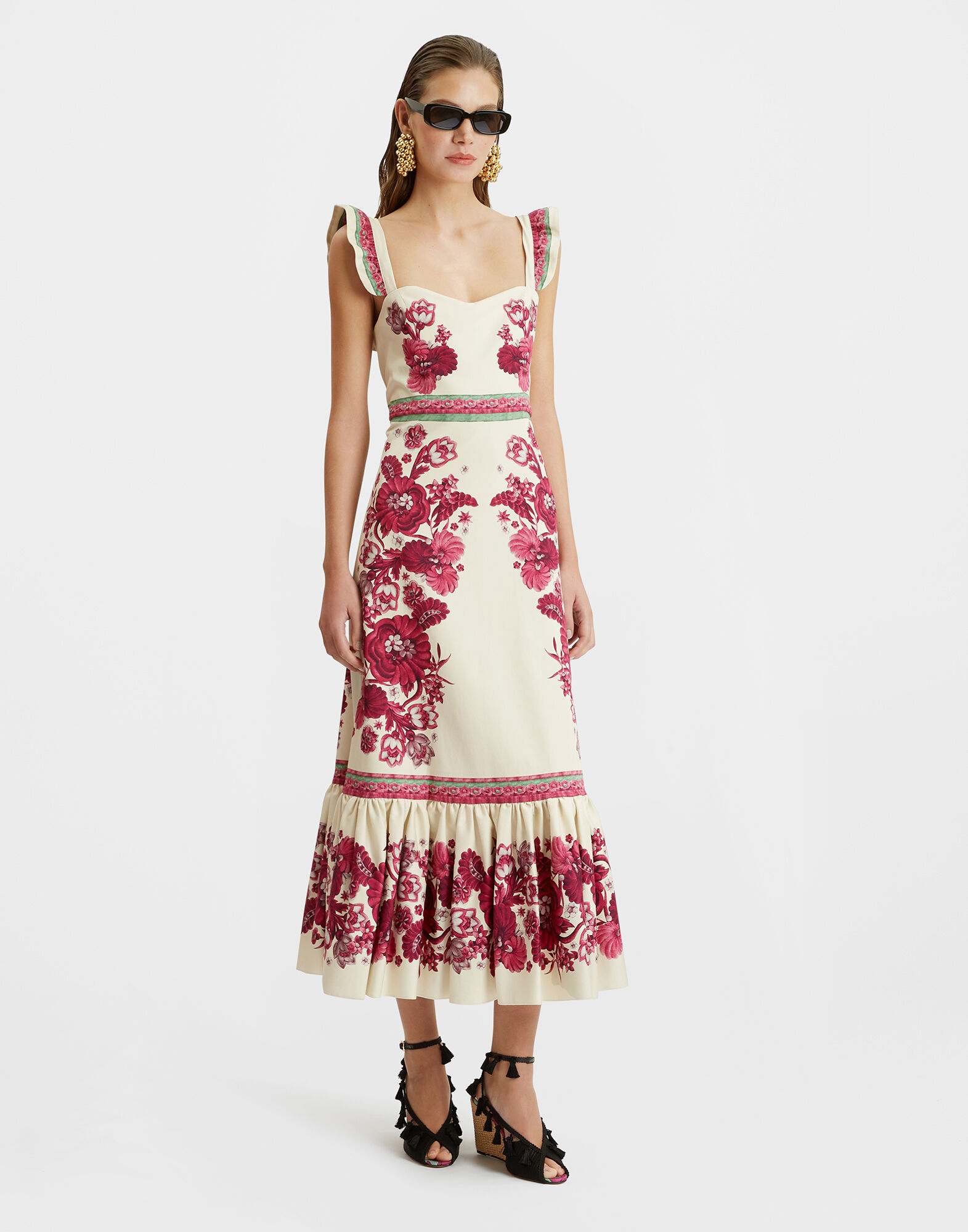 La DoubleJ Gingerbread Dress Zodiac Placée Purple in Flat Cotton Stretch