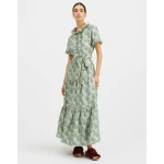 Long And Sassy Dress Fans Mint in Silk Twill